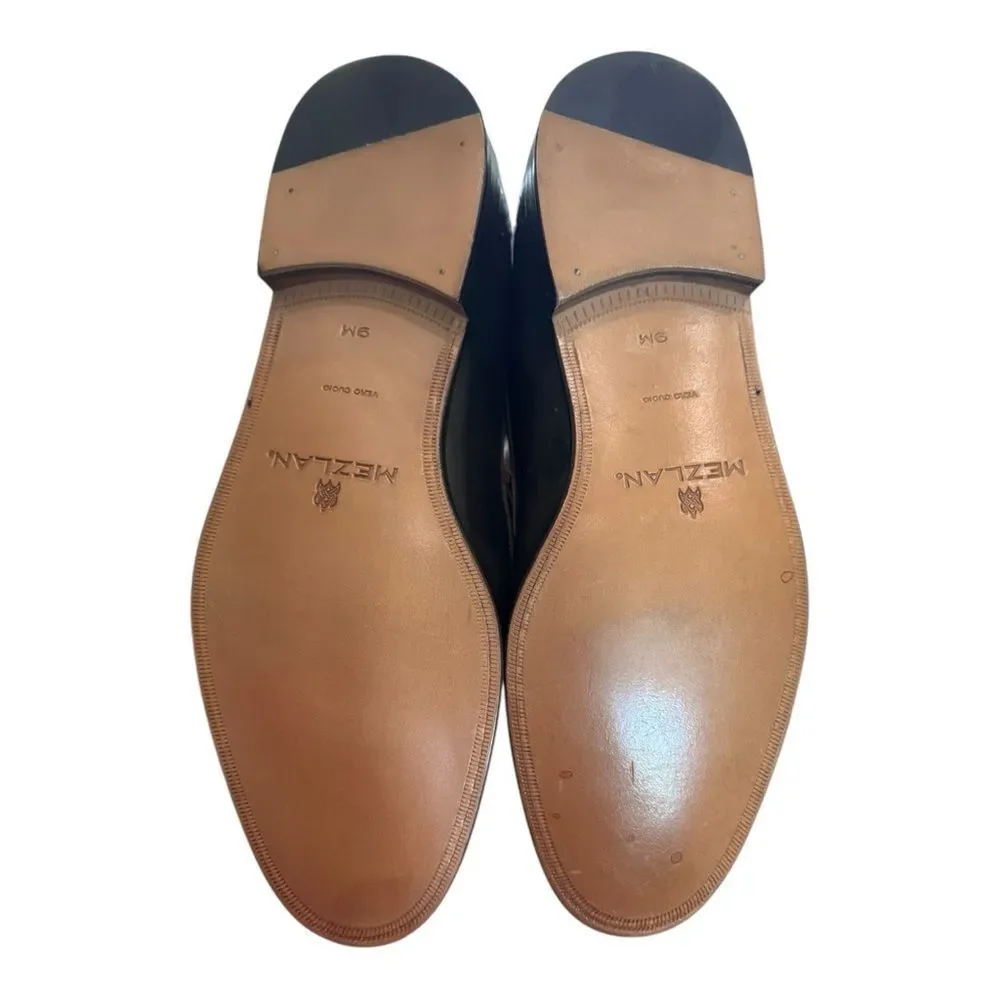 New Mezlan Domino Leather Slip-on Tassel Loafers 9